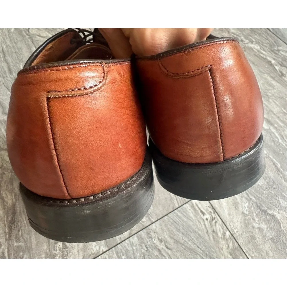 Allen Edmonds Clifton Leather 9.5 D Brown Cap Toe Oxford Dress Shoes